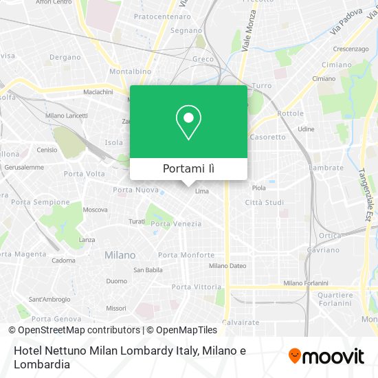 Mappa Hotel Nettuno Milan Lombardy Italy