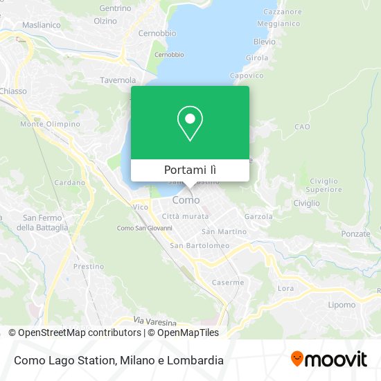 Mappa Como Lago Station