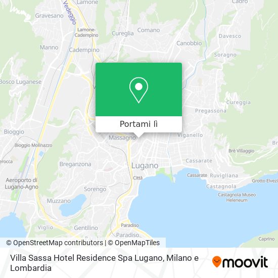Mappa Villa Sassa Hotel Residence Spa Lugano