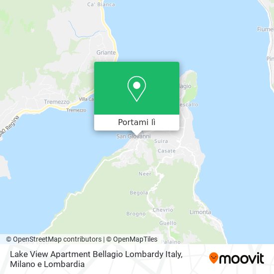 Mappa Lake View Apartment Bellagio Lombardy Italy