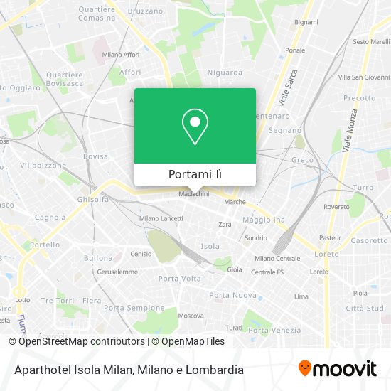 Mappa Aparthotel Isola Milan