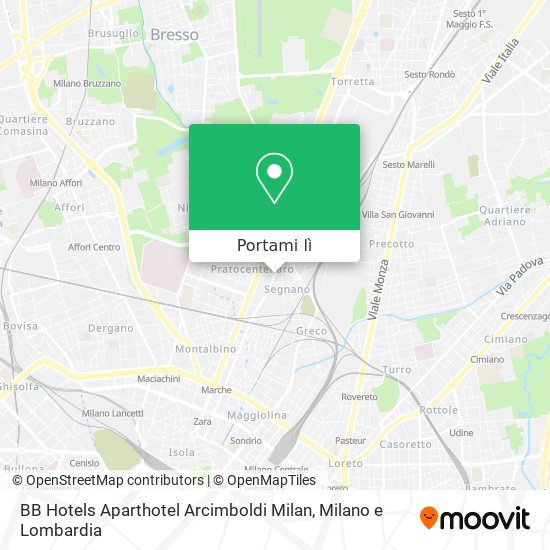 Mappa BB Hotels Aparthotel Arcimboldi Milan