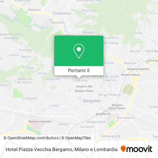 Mappa Hotel Piazza Vecchia Bergamo