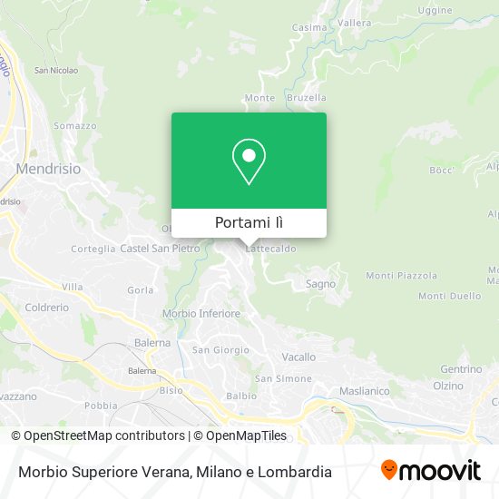 Mappa Morbio Superiore Verana
