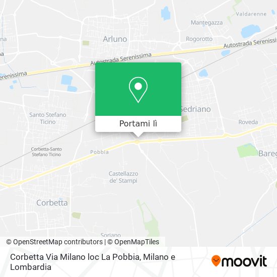 Mappa Corbetta Via Milano loc La Pobbia