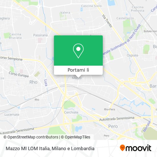 Mappa Mazzo MI LOM Italia