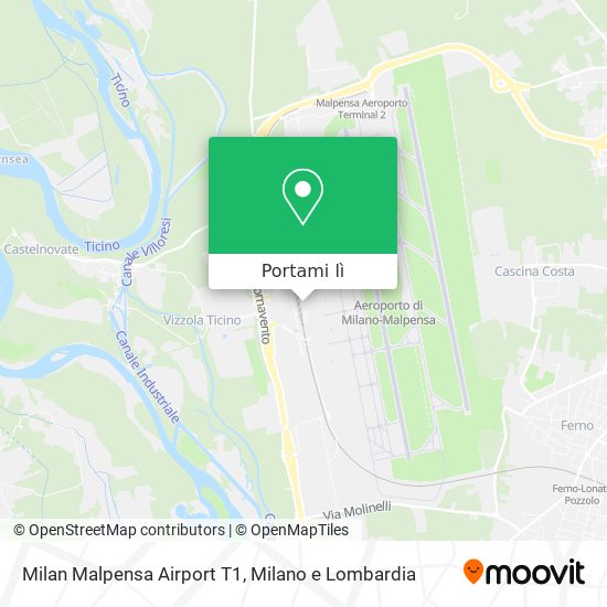 Mappa Milan Malpensa Airport T1