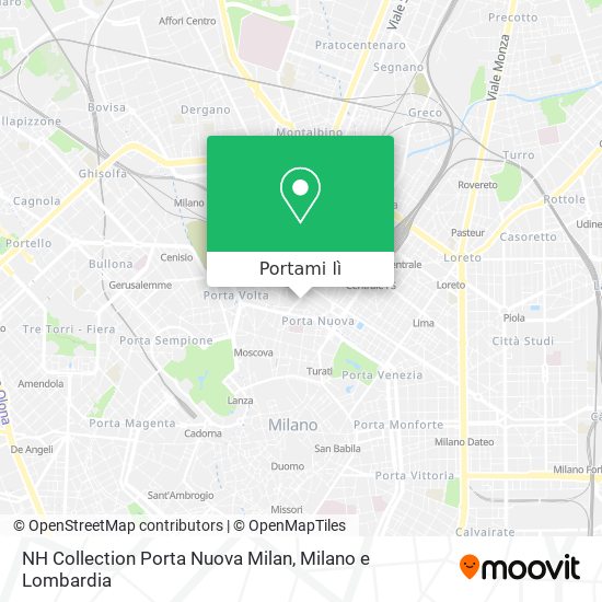 Mappa NH Collection Porta Nuova Milan