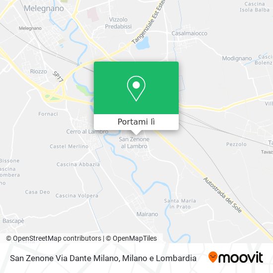 Mappa San Zenone Via Dante Milano