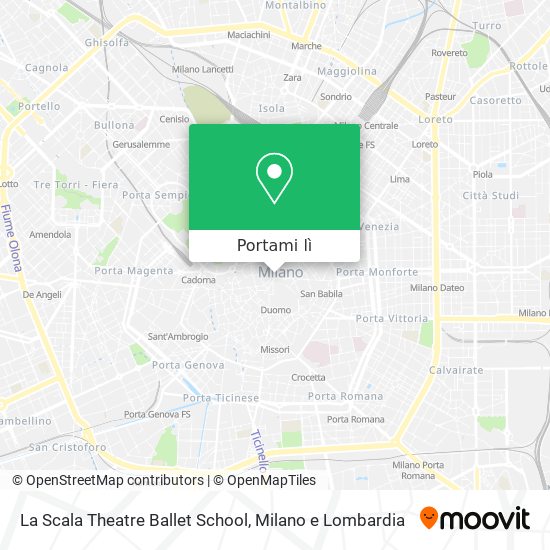 Mappa La Scala Theatre Ballet School