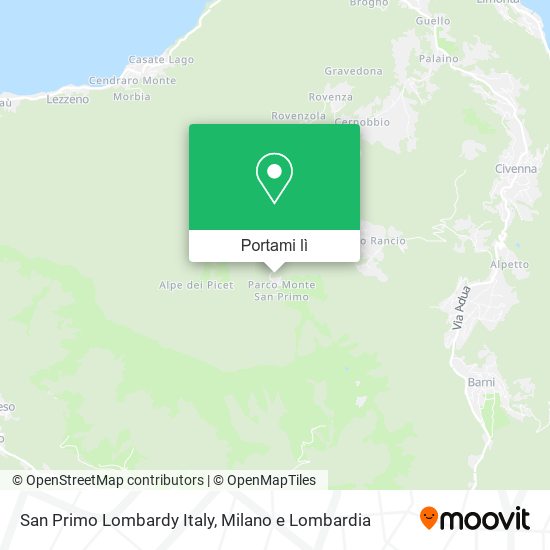 Mappa San Primo Lombardy Italy