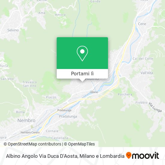 Mappa Albino Angolo Via Duca D'Aosta