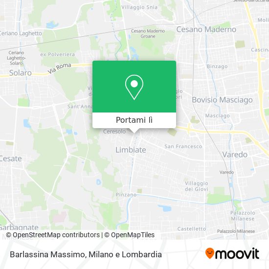 Mappa Barlassina Massimo