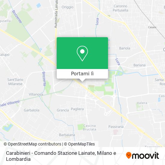 Mappa Carabinieri - Comando Stazione Lainate