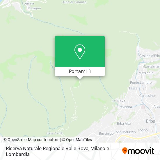 Mappa Riserva Naturale Regionale Valle Bova