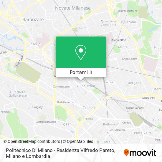 Mappa Politecnico Di Milano - Residenza Vilfredo Pareto