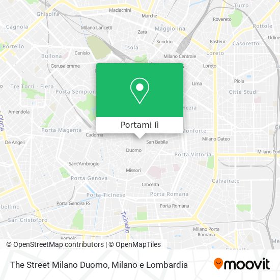 Mappa The Street Milano Duomo
