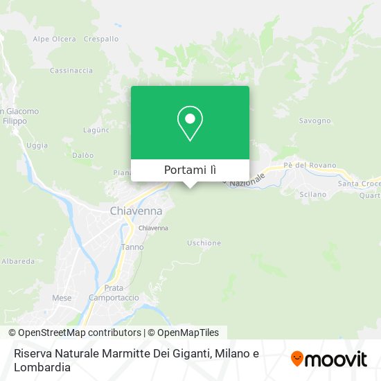 Mappa Riserva Naturale Marmitte Dei Giganti