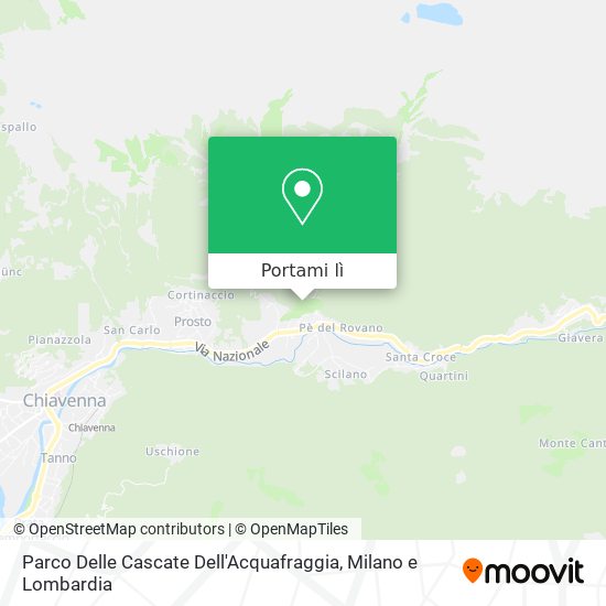 Mappa Parco Delle Cascate Dell'Acquafraggia