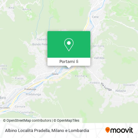 Mappa Albino Località Pradella
