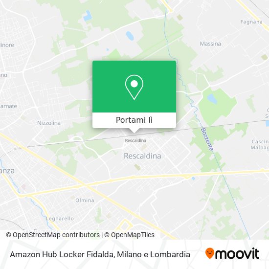 Mappa Amazon Hub Locker Fidalda