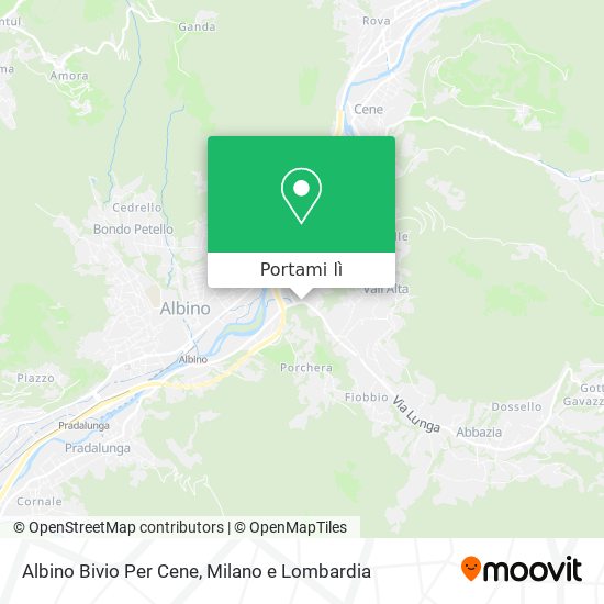 Mappa Albino Bivio Per Cene