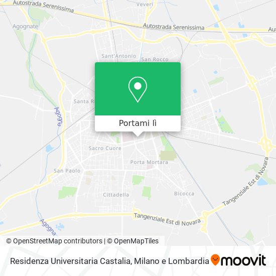 Mappa Residenza Universitaria Castalia