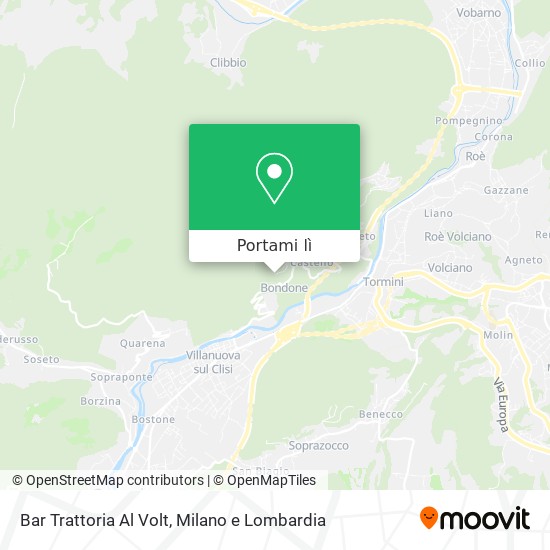 Mappa Bar Trattoria Al Volt