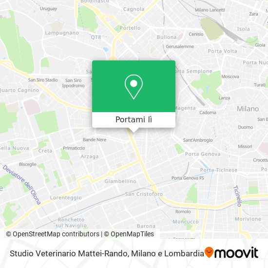 Mappa Studio Veterinario Mattei-Rando