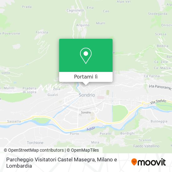 Mappa Parcheggio Visitatori Castel Masegra