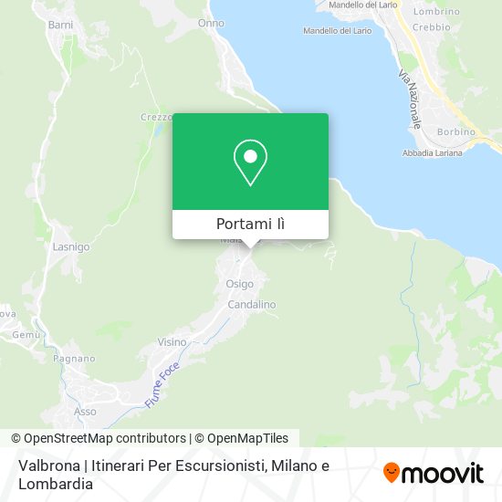 Mappa Valbrona | Itinerari Per Escursionisti