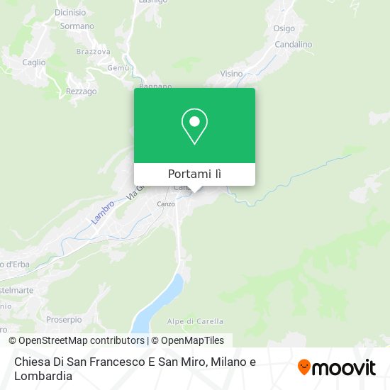 Mappa Chiesa Di San Francesco E San Miro