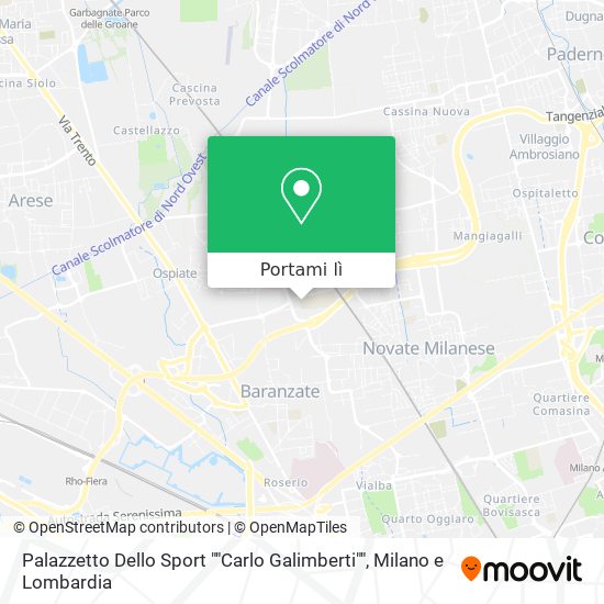 Mappa Palazzetto Dello Sport ""Carlo Galimberti""
