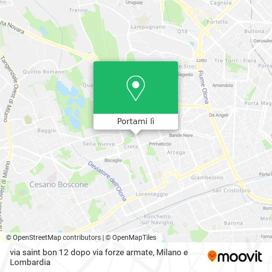 Mappa via saint bon 12 dopo via forze armate