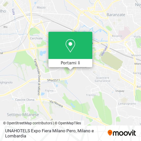 Mappa UNAHOTELS Expo Fiera Milano Pero