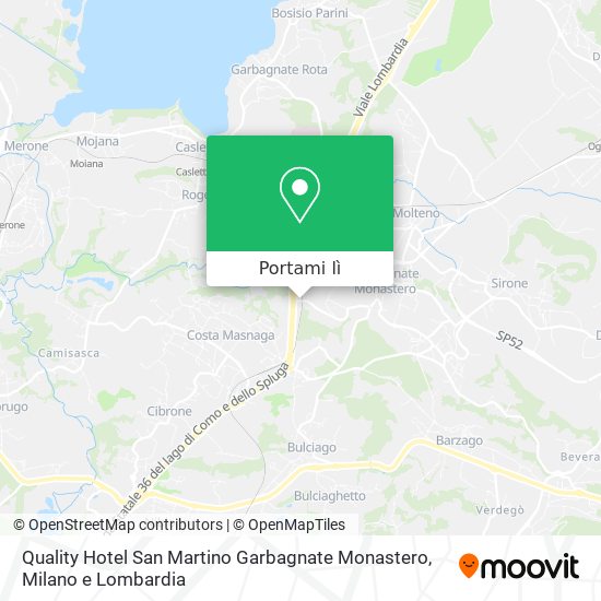 Mappa Quality Hotel San Martino Garbagnate Monastero