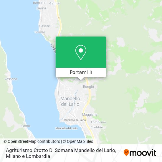 Mappa Agriturismo Crotto Di Somana Mandello del Lario