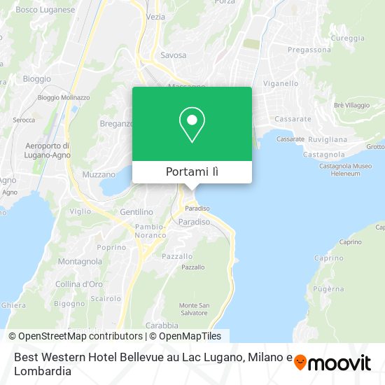 Mappa Best Western Hotel Bellevue au Lac Lugano