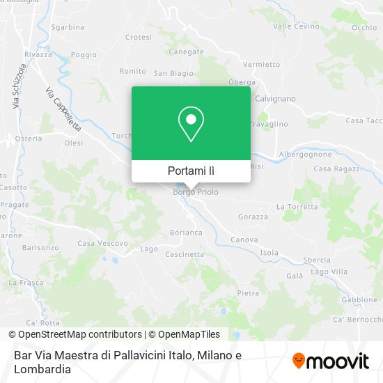 Mappa Bar Via Maestra di Pallavicini Italo