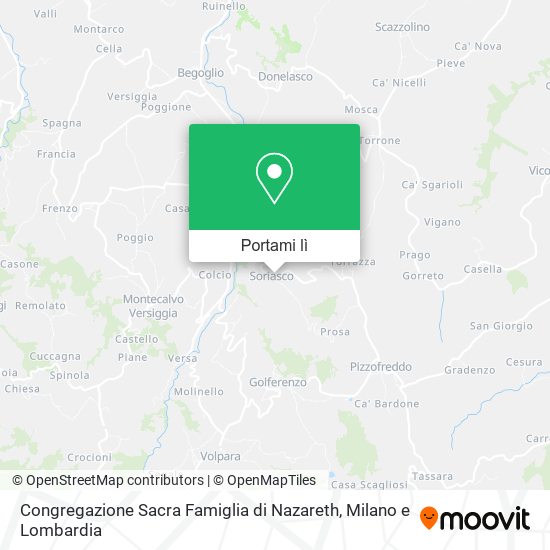 Mappa Congregazione Sacra Famiglia di Nazareth