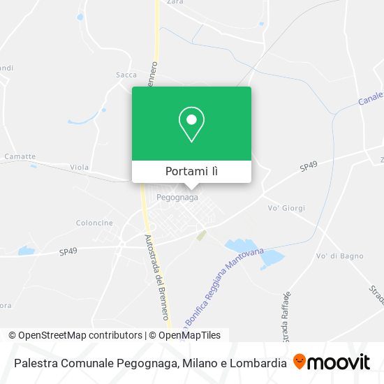 Mappa Palestra Comunale Pegognaga