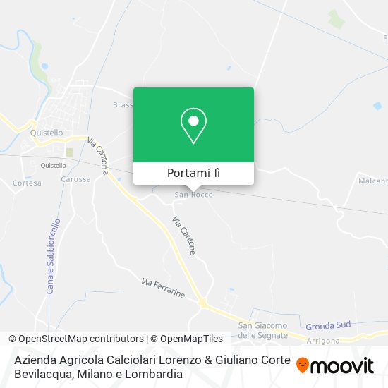 Mappa Azienda Agricola Calciolari Lorenzo & Giuliano Corte Bevilacqua