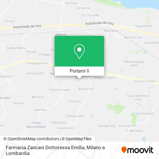 Mappa Farmacia Zancani Dottoressa Emilia