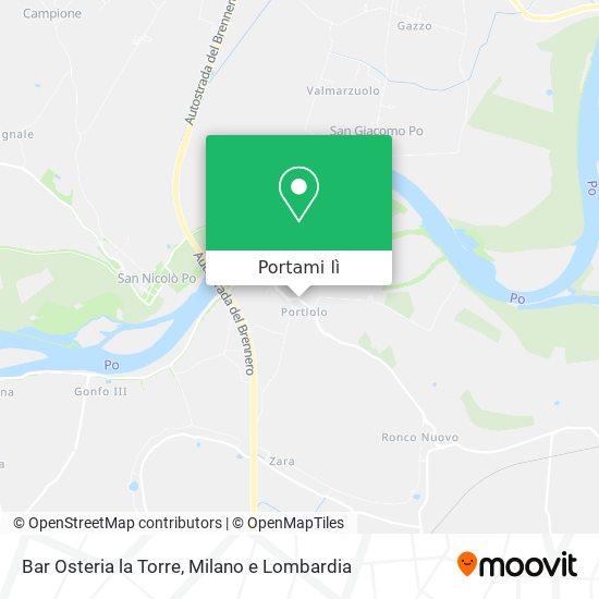 Mappa Bar Osteria la Torre
