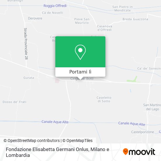 Mappa Fondazione Elisabetta Germani Onlus