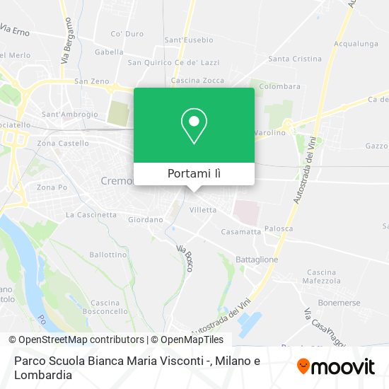 Mappa Parco Scuola Bianca Maria Visconti -