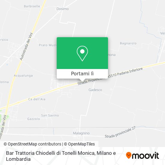 Mappa Bar Trattoria Chiodelli di Tonelli Monica