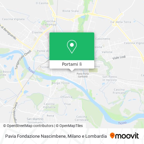 Mappa Pavia Fondazione Nascimbene