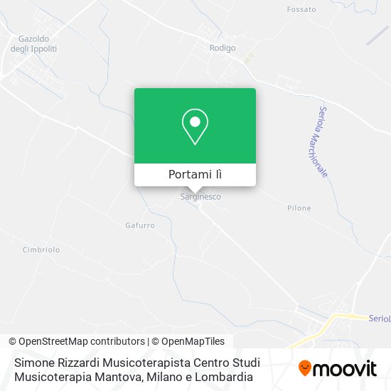 Mappa Simone Rizzardi Musicoterapista Centro Studi Musicoterapia Mantova