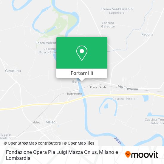 Mappa Fondazione Opera Pia Luigi Mazza Onlus